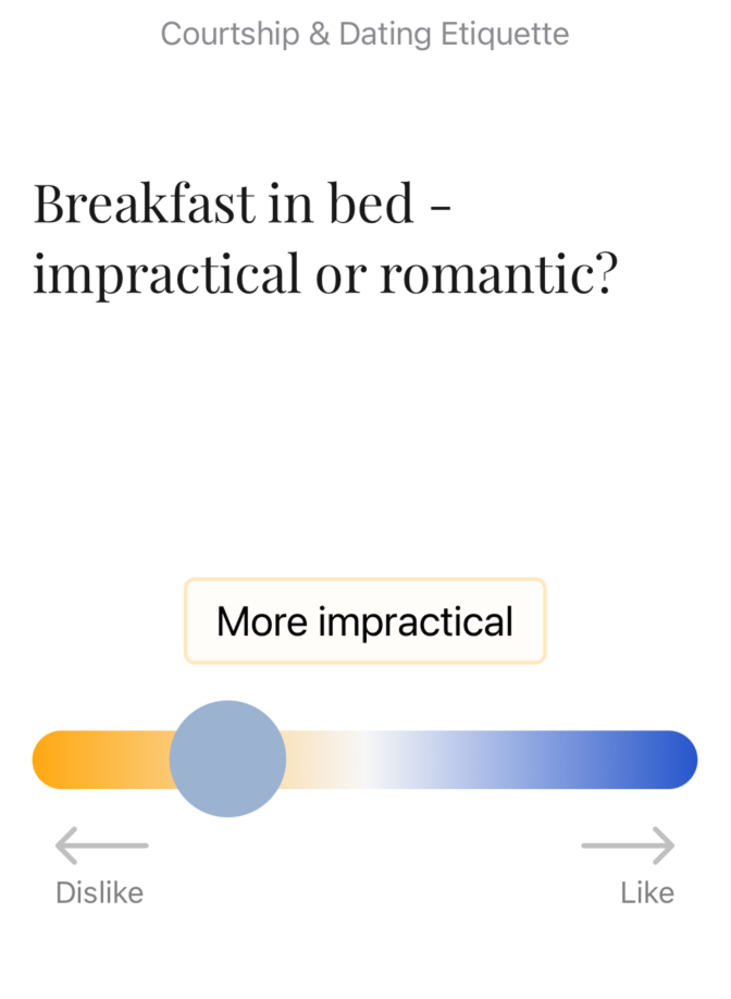 Breakfast in bed question screen