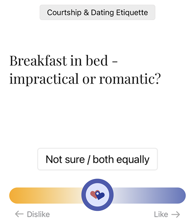 Breakfast in bed question screen